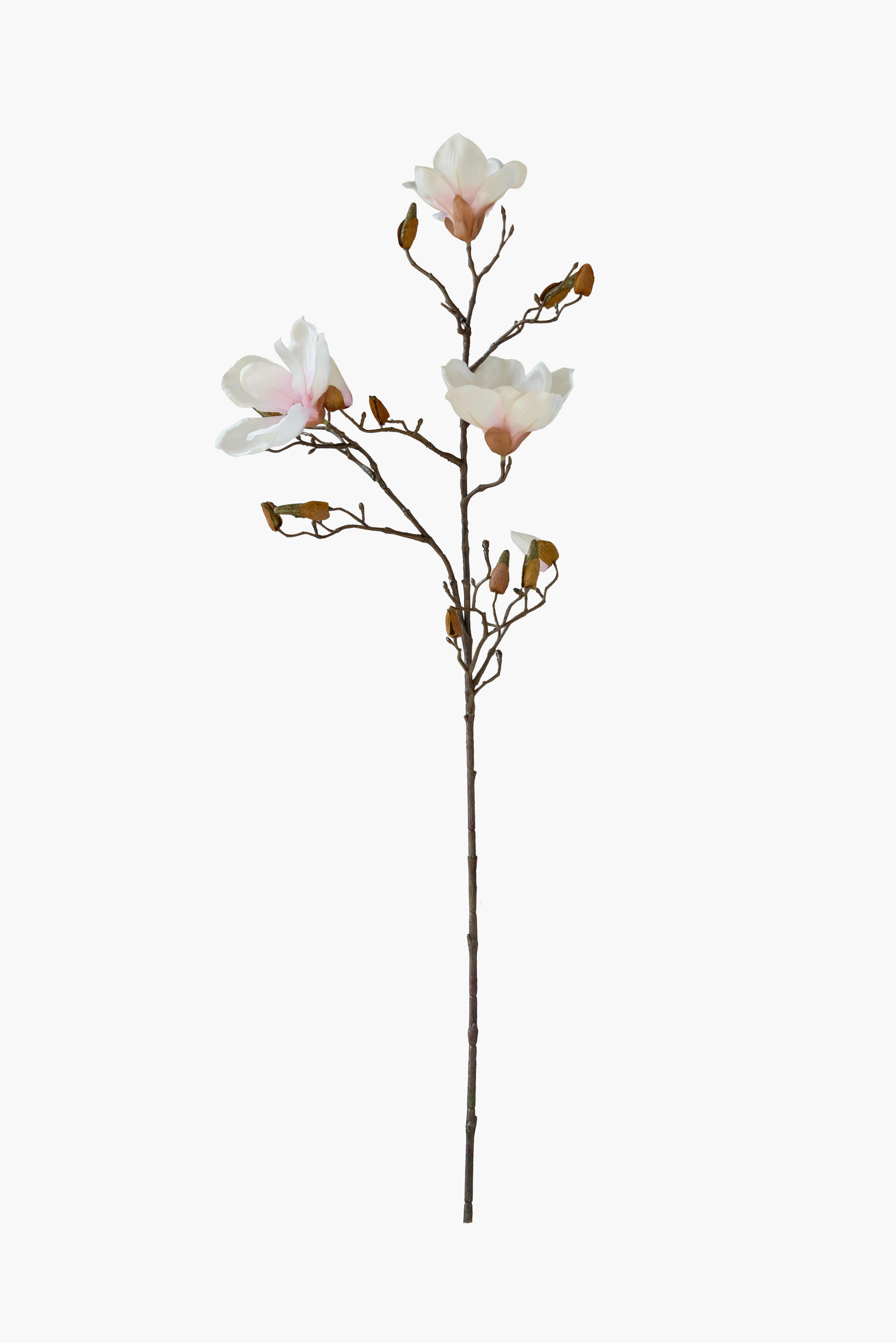 90cm Medium Branch Yulan Magnolia (Silk Fabric) - Light Pink