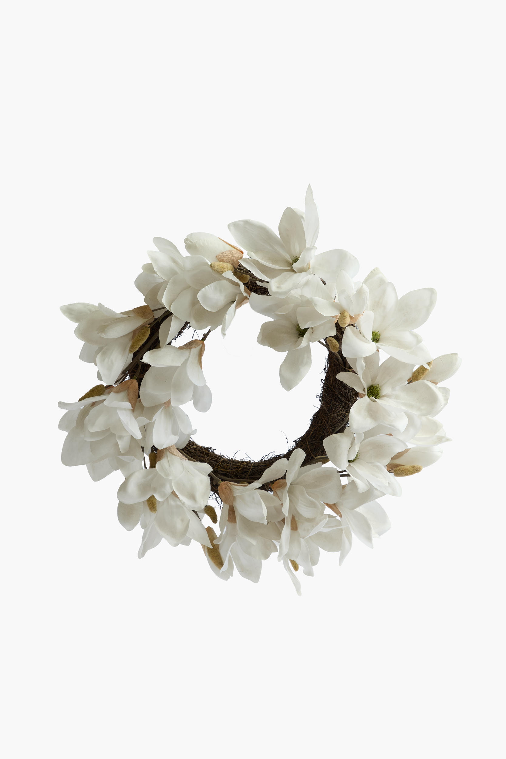 Magnolia Wreath - White